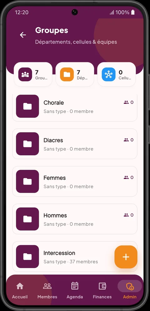 Gestion des groupes